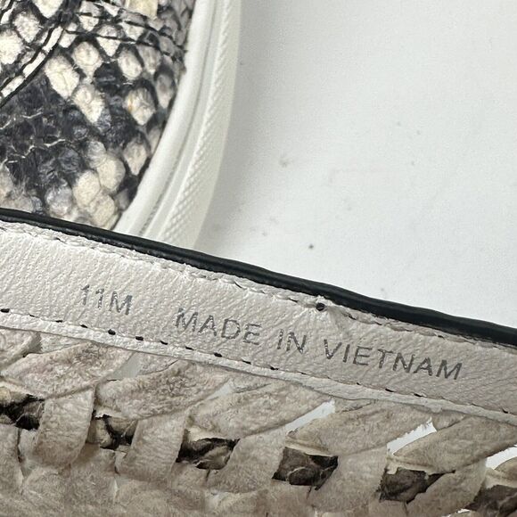 Tory Burch Womens Shoes Size 11 Huarache Weave Snakeskin Leather Slip On Sneaker - Picture 15 of 16